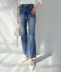 レースアップ デニム