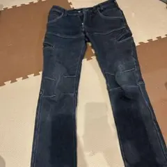 ✳️最終お値下げ✳️ダークブルーワークパンツ ジッパーポケット付き