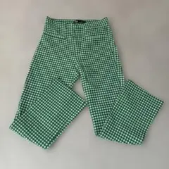 ZARA ギンガムチェック パンツ グリーンのサムネイル