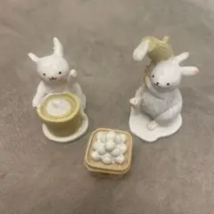お月見オブジェ　ナチュラルキッチン　お月見　餅つき　お団子　オブジェ　ハロウィン