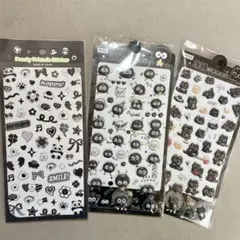 ブラック ぷくぷくシール 3点セット