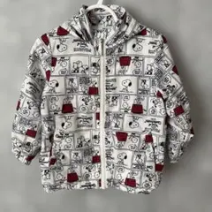PEANUTS ピーナッツ スヌーピー 総柄 ジップアップ 薄手 アウター 95