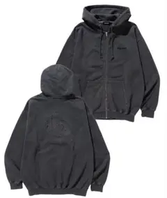 XLARGE ダークグレー フード付きパーカー L