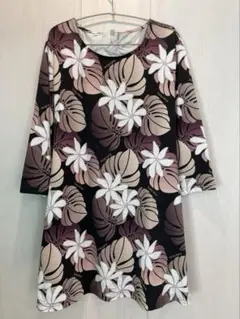 美品✨キャシーマム 花柄チュニックワンピース マカナナキャシー LL