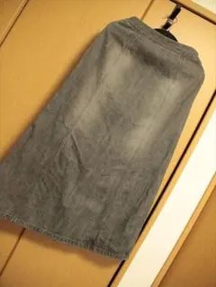 １シーズン着！COMME CA ISM マキシマーメイド深スリットデニム黒М