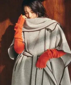 【美品】FRAY I.D パイピングポンチョコート フレイアイディー