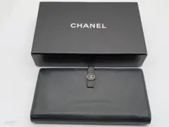 CHANEL ブラックレザー 長財布