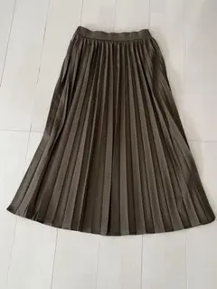 秋冬　カーキ プリーツスカート Mサイズ