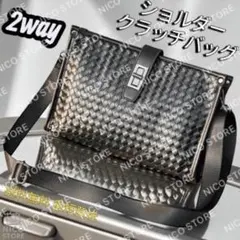 ショルダー クラッチバッグ 2way セカンドバッグ ビジネス 高品質 黒色 L