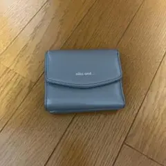 niko and... グレーブルー　 三つ折り財布　がま口