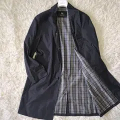 極美品 burberry black label ステンカラー　ノバチェック　黒のサムネイル
