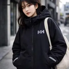 ヘリーハンセン防水マウンテンパーカー ブラック レディースL相当