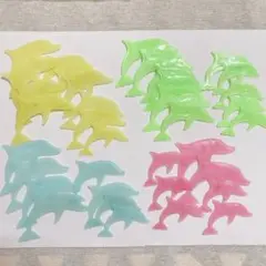 イルカステッカー 36個 ウォールステッカー 両面テープ付き　赤ちゃん