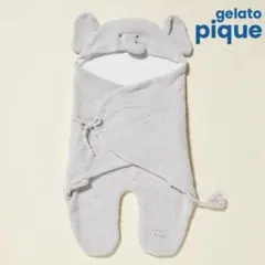 gelato pique ジェラートピケ ゾウさん ベビーおくるみ グレー