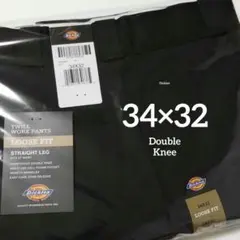 34×32【新品・未使用】ディッキーズ　ダブルニー　85283　・BLACK・