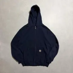 希少2XL カーハート K185 ジップパーカー ネイビー フェード メキシコ