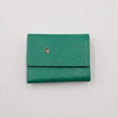 美品 LANVIN ランバンオンブルー 三つ折り財布 折財布 レザー エメラルドのサムネイル