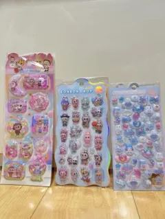 ラブブボンボンドロップシール&ウォーターシール&アニマル3枚セット⭐