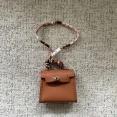 新品　バッグ型チャーム　バッグチャーム　キーホルダー　ブラウン　茶色