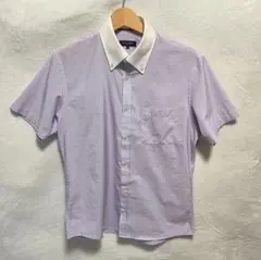 ​【極美品】ブラックレーベルクレストブリッジ 半袖クレリックシャツ パープル Mのサムネイル