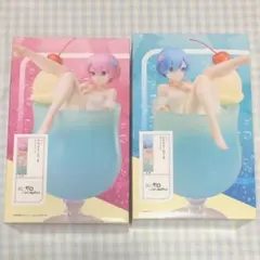 ROUND1限定 リゼロ ラム レム フィギュア クリームソーダ 2体セット①