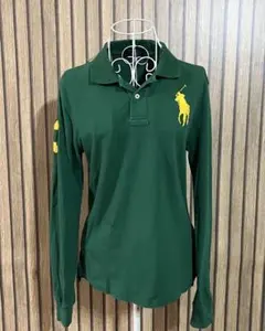 ポロ　ラルフローレン　長袖　ポロシャツ　ビッグポニー　グリーン