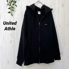[美品]United Athle♪ブラック　フルジップフーディ パーカー　S