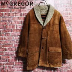 【マクレガー】ジャケット アウター コート 裏地ボア起毛 切り返し襟 ブラウン