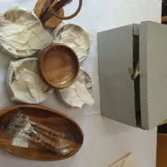 山中漆器 木製サラダボウルセット ウレタン塗装のサムネイル