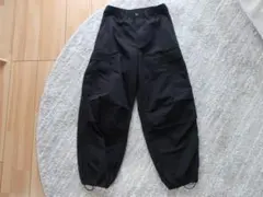 ★人気 GU スーパーワイドカーゴパンツ 黒 S ブランド メンズ カジュアルのサムネイル