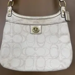 COACH ショルダーバッグ ベージュ キャンバス素材