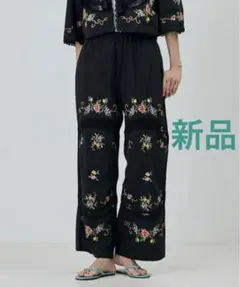 スローブイエナ embroideryメッシュパンツ 黒 - メルカリ