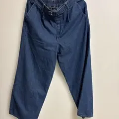ダークブルーデニムワイドパンツ