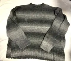 EMMA CLOTHES エマクローズ　グレー系　グラデーションニット L