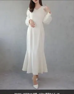 柄ワンピース 長袖