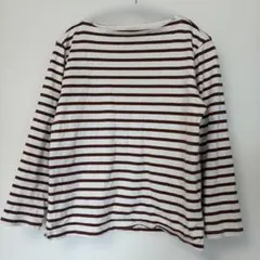 【無印良品】MUJI ボーダー長袖Tシャツ Mサイズ 綿100% 定番カットソーのサムネイル