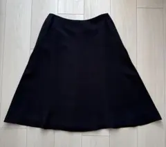 Demi-Luxe BEAMS ひざ丈フレアスカート ネイビー