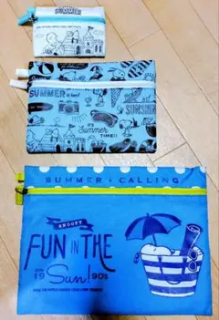 「スヌーピー ポーチ」大中小３個セット