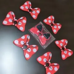 ミニーマウス チョコインクッキー リボンクリップ　7個セット