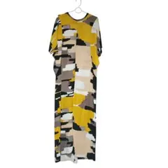美品☆ZARA☆柄デザインロングワンピース