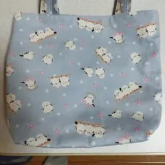 シマエナガ柄トートバッグハンドメイド