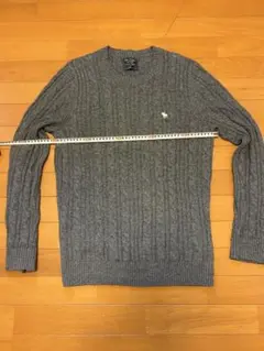 Abercrombie & Fitch グレー ケーブルニット M