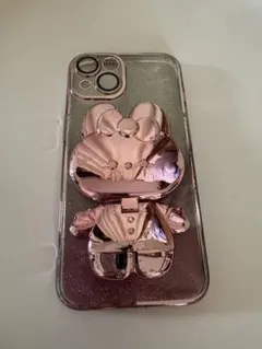iPhone14ケース ピンク ラメ