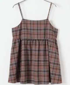 チェックキャミビスチェ