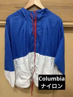Columbia ナイロンジャケット 青/白