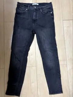 ZARA ブラック ダメージスキニーデニム EUR38 Mサイズのサムネイル