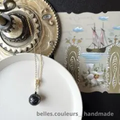 黒蝶真珠プルメリアマーメイドカービング＊ピアスorイヤリング