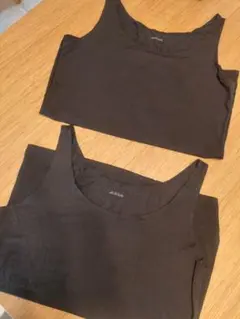 UNIQLO AIRism タンクトップ ブラック L 2枚セット