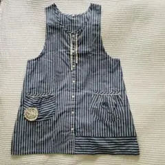 ストライプノースリーブエプロン