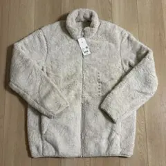 ユニクロ ファーリーフリースフルジップジャケット メンズ XL オフホワイト